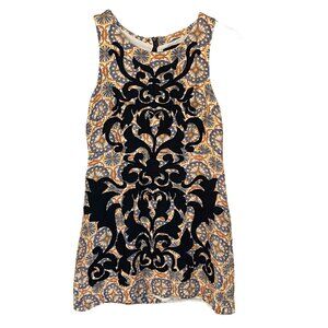 Vanessa Virginia‎ Anthropology Embroidered Linen Owen Floral Shift Dress 6P